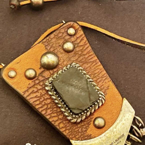 Authentic Saint Laurent Hedi Slimane 05 SS Bohemian Collection Stone Necklace - Picture 3 of 7